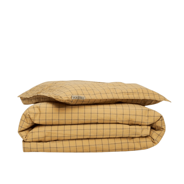 Sengetøj til børn - Mini sengesæt - Moonstone Grid - 100% økologisk bomuld - vonFritz